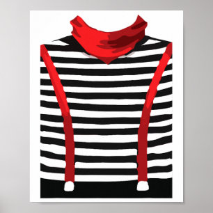 Mime Artiest Uitvoerder Kunst Halloween Kostuum Co Poster