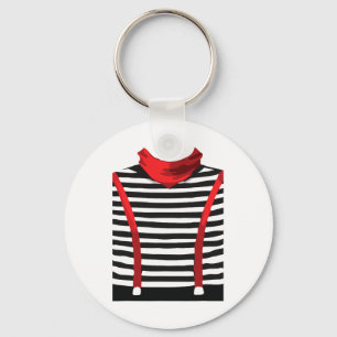 Mime Artiest Uitvoerder Kunst Halloween Kostuum Co Sleutelhanger