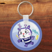 Mime in een bubbeltje sleutelhanger (Voorkant)