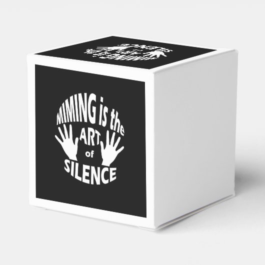 Mime Pantomime Art uit stilte Bedankdoosjes (Achterkant)