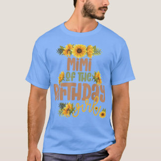 Mimi Birthday Girl Sunflower Birthday Party Theme T-shirt
