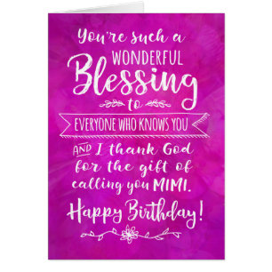 Mimi Birthday, je bent een zegen