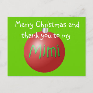 Mimi Christmas ornament briefkaart