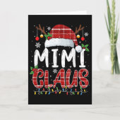 Mimi Claus Christmas Lights Pajama Family Matching Kaart (Voorkant)