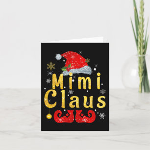Mimi Claus Kerstmis Kerstman Hoed Bijpassende Fami Kaart