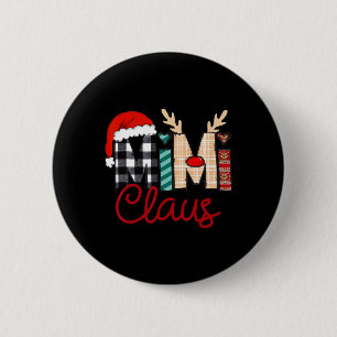 Mimi Claus Rendier Kerstmis Ronde Button 5,7 Cm