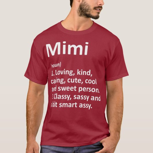 MIMI Definition Persoonlijke naam Funny Birthday T-shirt (Voorkant)