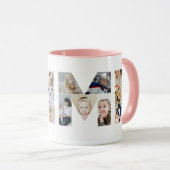 Mimi fotocollage brief uitsnede oma verjaardag mok (Voorkant rechts)