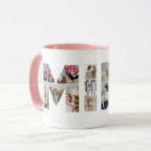 Mimi fotocollage brief uitsnede oma verjaardag mok (Voorkant links)