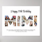 Mimi fotocollage brief uitsnede oma verjaardag poster (Voorkant)