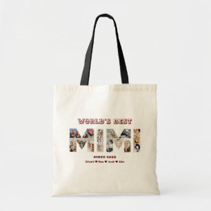Mimi Fotocollage Letter Knipsel Oma Grandkids Tote Bag