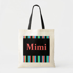 Mimi gestripte Canvas tas