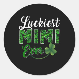 Mimi Gift | Gelukkigste Mimi ooit Bloem Mimi Liefh Ronde Sticker