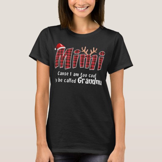 Mimi Gift |Mimi Kerstmis Grootma Mimi Lover T-shirt (Voorkant)
