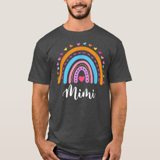Mimi Gifts for Grandma Cute Mimi Rainbow Mothers D T-shirt