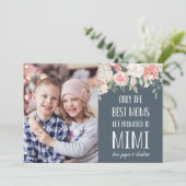 Mimi Grand-mère Fête des mères Carte photo plat (Debout devant)
