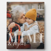 Mimi & Grandchild Script Naam Foto Bewaaradres Fotoplaat (Voorkant)