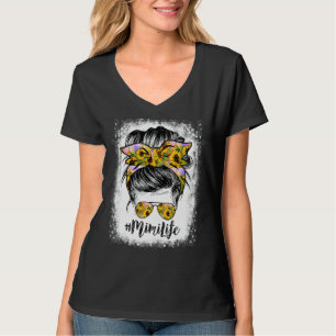 Mimi Leven Gebleekt Mimi Leven Zonnebloem Messy Bu T-shirt