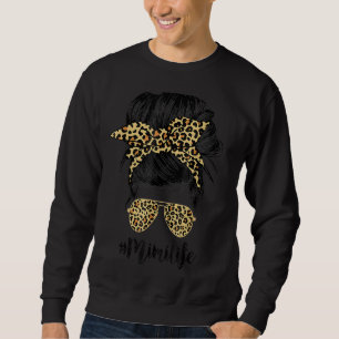 Mimi Life Messy Hair Bun Leopard Women Ma Trui