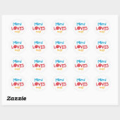 Mimi Loves Me T-shirts en geschenken Ronde Sticker (Vel)