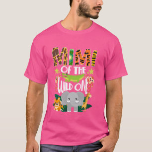 Mimi Safari 1e verjaardag Wild One Zoo Oerwoud Ani T-shirt