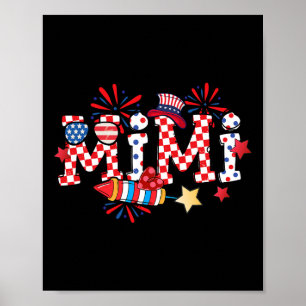 Mimi Sungles Usa Vlag Vuurwerk Patriottisch 4 Juli Poster