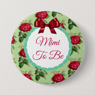 Mimi tot Floral Burgundy Rozen Button