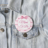 Mimi tot roze Baby shower Button (In situ)