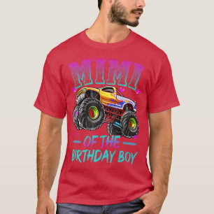 Mimi van de Birthday Boy Monster Truck Birthday T-shirt