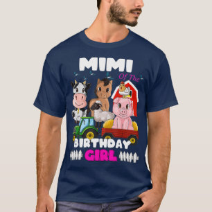 Mimi van de boerderijdieren van het meisje van de  t-shirt