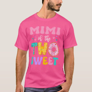 Mimi van de twee lieve donut verjaardagsmeisje Kin T-shirt
