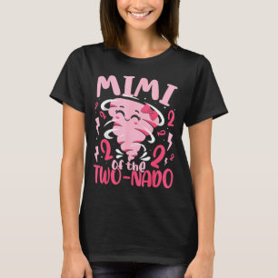 Mimi van de tweeling-tornado thema 2e verjaardag t-shirt