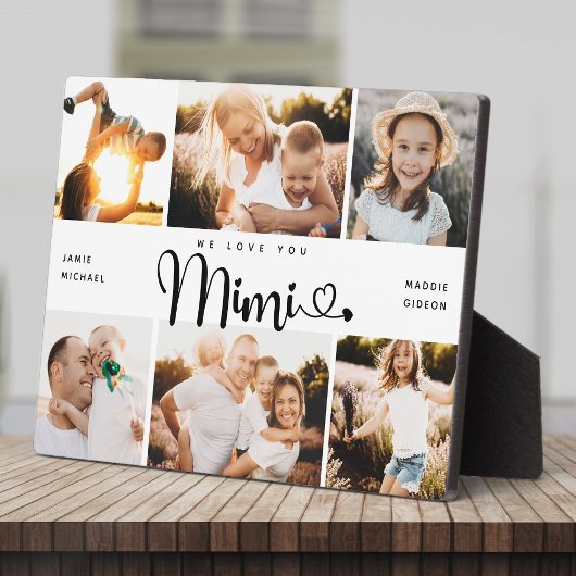 MIMI We houden van je hart Modern 6 Foto Collage Fotoplaat