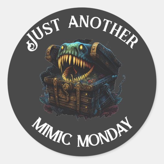 Mimic Maandag Gaming RPG Sticker (Voorkant)
