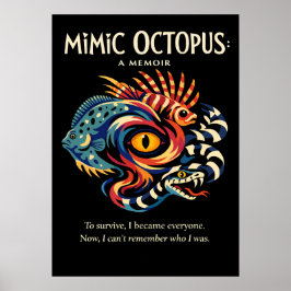 Mimic Octopus Identiteit Metaphorische Kunst Poster