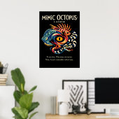 Mimic Octopus Identity Metaphor Art Poster (Thuiskantoor)