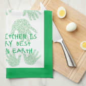 Mimi's keuken Groene Grootmoeder cadeau Theedoek (Quarter Fold)