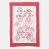Mimi's keuken Rood Grootmoeder cadeau Theedoek (Verticaal)