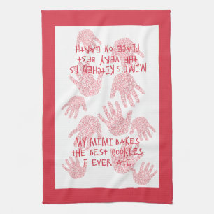 Mimi's keuken Rood Grootmoeder cadeau Theedoek