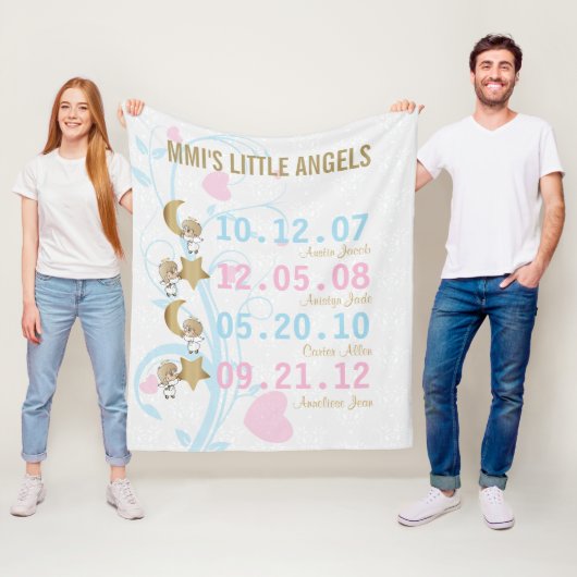Mimi's Little Angels - Personaliseren Fleece Deken (In situ)