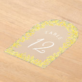 Mimosa Acrylic Table Number Acryl Uitnodigingen (Laagn)