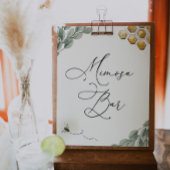 Mimosa Bar Bee Eucalyptus Sign Poster