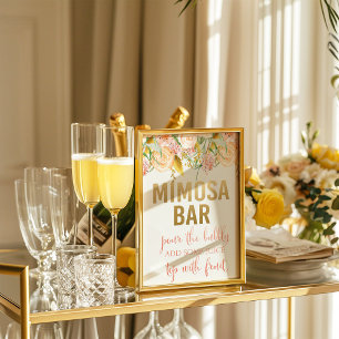 Mimosa Bar Bloemenschild Poster