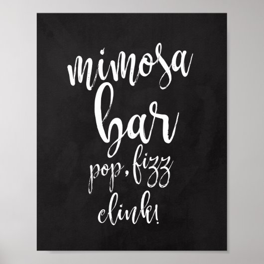 Mimosa Bar-bord 8x10 bruiloft Poster (Voorkant)