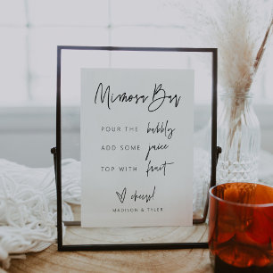 Mimosa Bar Bord Bruiloft Feest G400 Poster