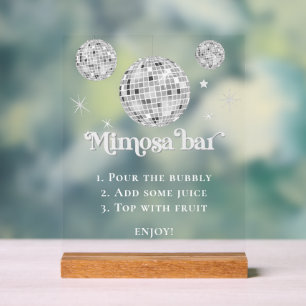 Mimosa Bar Bubbly Disco Ball Fête des mariées