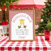 Mimosa bar Kerstmarkt Vrijgezellenfeest teken Poster