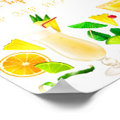 Mimosa Bar Sign Modern Wedding Poster (Hoek)