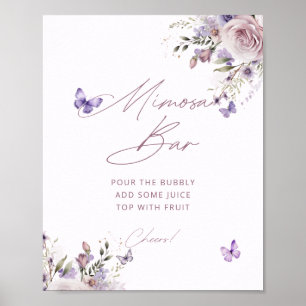 Mimosa Bar Vrijgezellenfeest Butterfly Poster