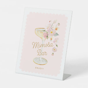 Mimosa Bar Vrijgezellenfeest Pedestal Sign Reclamebord Met Voetstuk